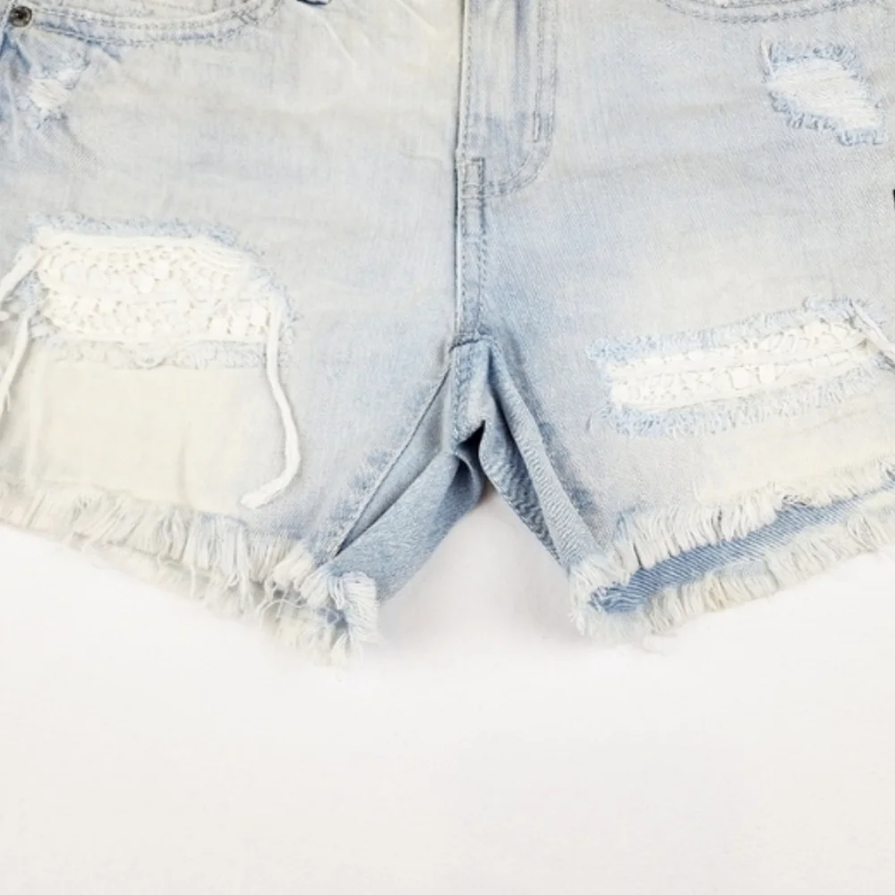 MUDD distressed raw hem jeans shorts